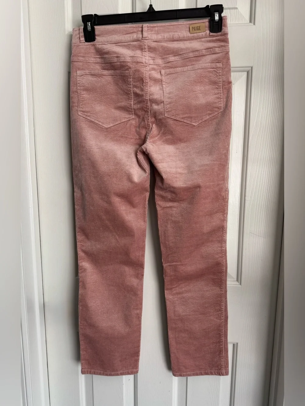 NWOT PAIGE Hoxton Slim High-Rise Stretchy Corduroy Jeans Rose Pink US 29 or 8